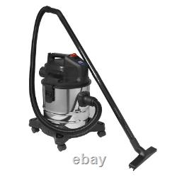 Sealey Vacuum Cleaner (Low Noise) Wet & Dry 20L 1000With230V