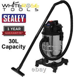 Sealey Vacuum Cleaner (Low Noise) Wet & Dry 30L 1000With230V