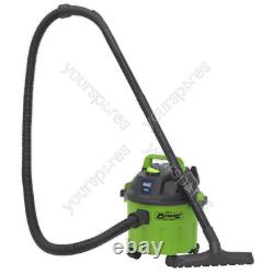 Sealey Vacuum Cleaner Wet & Dry 10L 1000With230V Green