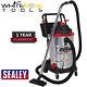 Sealey Vacuum Cleaner Wet & Dry 60l Stainless Drum 1600with230v