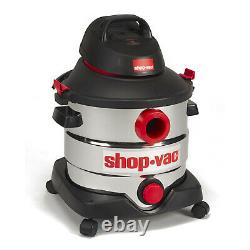 Shop Vac Stainless Steel 8 Gallon 6 HP Wet Dry Vacuum Floor Cleaner & Blower