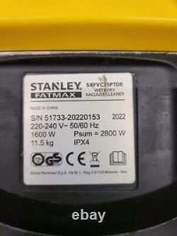 Stanley Fatmax SXFVC35PTDE 1600W 35LTR WET/DRY Vacuum 220-240V Used In Good Con