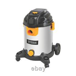 Titan Corded Wet & Dry Vacuum Cleaner 220-240V 1400W 30Ltr 78dBA Low Work Noise