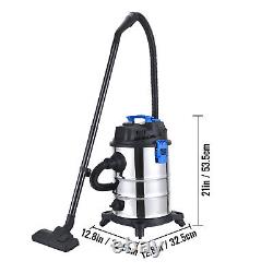 VEVOR Wet & Dry Vacuum Cleaner 25 L 1200 W Dust Extractor For Industrial Garage
