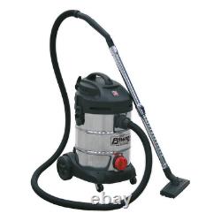 Vacuum Cleaner Industrial 30L 1400With230V Stainless Drum Sealey PC300SD New