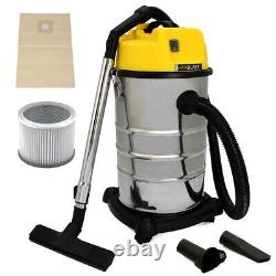 Vacuum Cleaner Industrial Wet & Dry HEPA Commercial FREE Dust Bag 30L Hoover