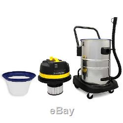 Vacuum Cleaner Wet & Dry Industrial Commercial Stainless Steel 50L Hoover