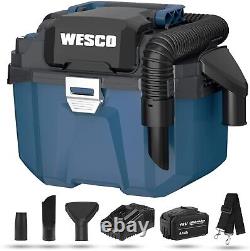 WESCO Wet and Dry Vacuum CleanerCordless Wet Dry Vacuum Cleaner, 3.6 kg Compac