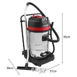 Yavolo Industrial Vacuum Cleaner 80L 3000W Stainless Steel Wet & Dry Commercial