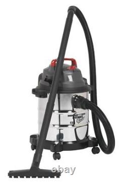 Aspirateur Sealey Wet & Dry 20L 1200W avec tambour en acier inoxydable 230V PC195SD