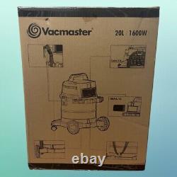 Aspirateur certifié Vacmastet Wet & Dry 20L 1600W Extracteur de poussière classe L