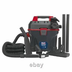 Aspirateur de garage humide et sec Sealey GV180WM 1500W 230V à montage mural