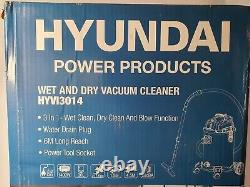 Aspirateur électrique Hyundai 1400W 3-en-1 humide et sec avec filtre HEPA HYVI3014