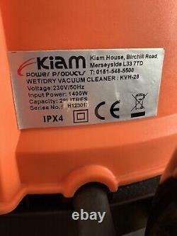 Aspirateur souffleur humide et sec de 28 L 1400W en acier inoxydable Kiam KVH28 industriel