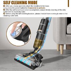 Nettoyant de sol dur sans fil rechargeable avec aspirateur humide/sec et chargeur rapide