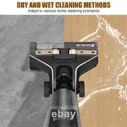 Nettoyeur de sol dur sans fil Aspirateurs et vadrouilles autonettoyants humides et secs Noir