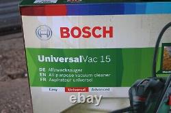 Nouvel aspirateur souffleur Bosch Universal VAC 15 litres 06033D1170 à fil pour liquides et déchets