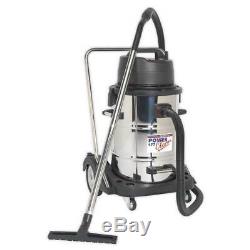 Sealey Industrial Aspirateur Wet & Dry 77l Tambour Pivot Inoxydable 2400with230v