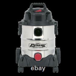 Sealey Pc200sd Aspirateur Industriel Humide Et Sec 20ltr 1250with230v Stainless