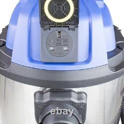 Wet & Dry Vac Industrial Vacuum Cleaner 30l Blower 1400w Prise Avant Hyvi3014